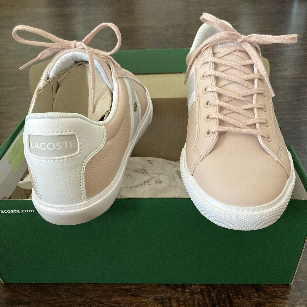 Lacoste Women's Size 10 Sneakers  Pink/White/Gray